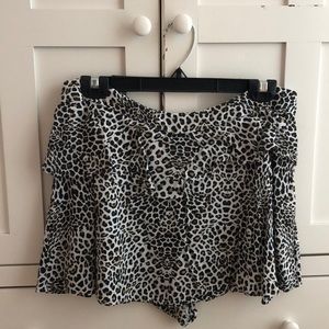 Zara cheetah print skort